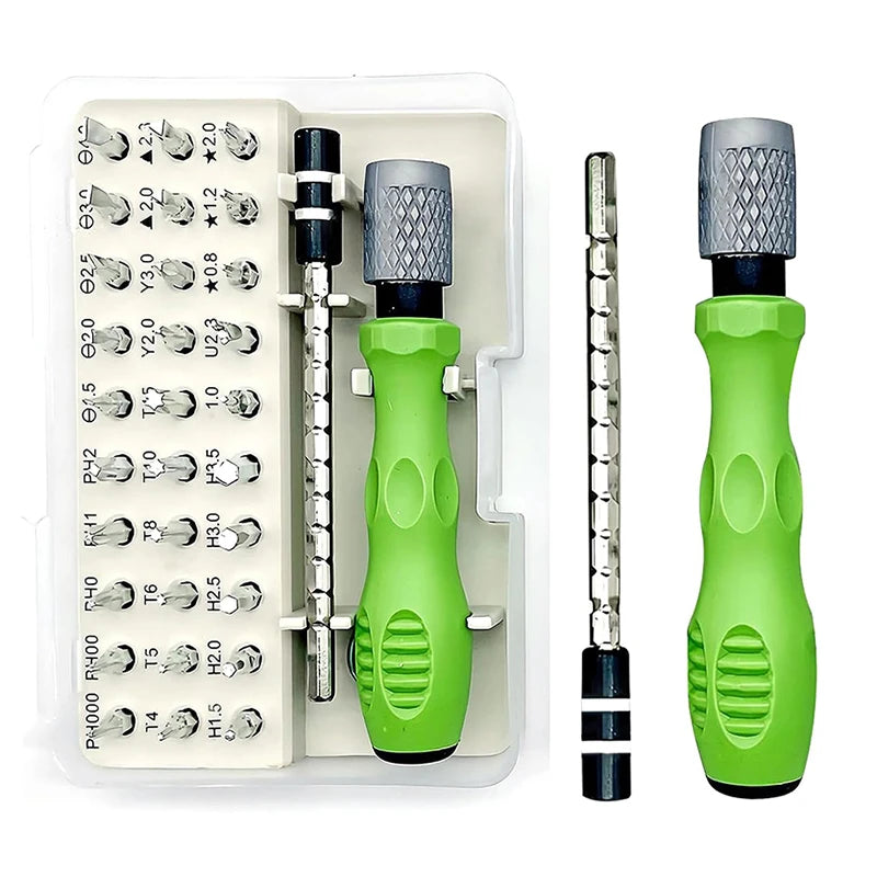 Mini 32-in-1 Precision Screwdriver Set Magnetic Phillips Bits Multifunctional Hand Repair Tool Kit for Phone Watch Glasses PC
